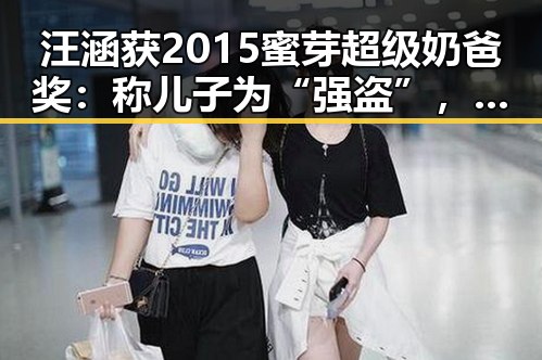 汪涵获2015蜜芽超级奶爸奖：称儿子为“强盗”，育儿观引发关注